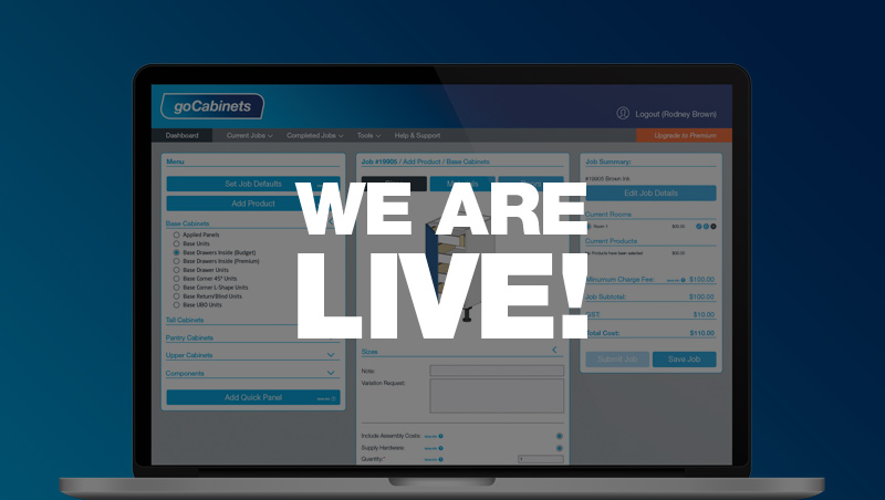 goCabinets Interface Update Live